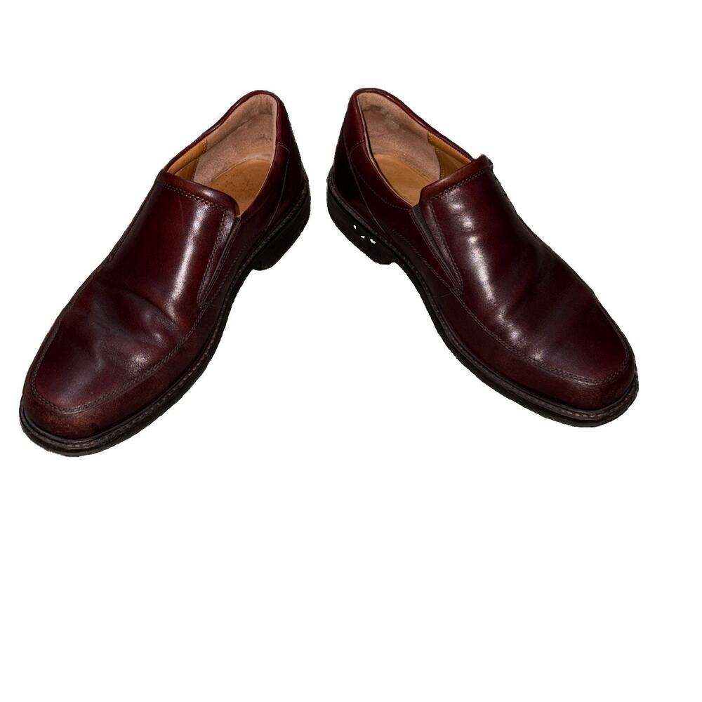 ECCO Mens Brown Leather Slip On Loafer Dress Shoes Sz 44